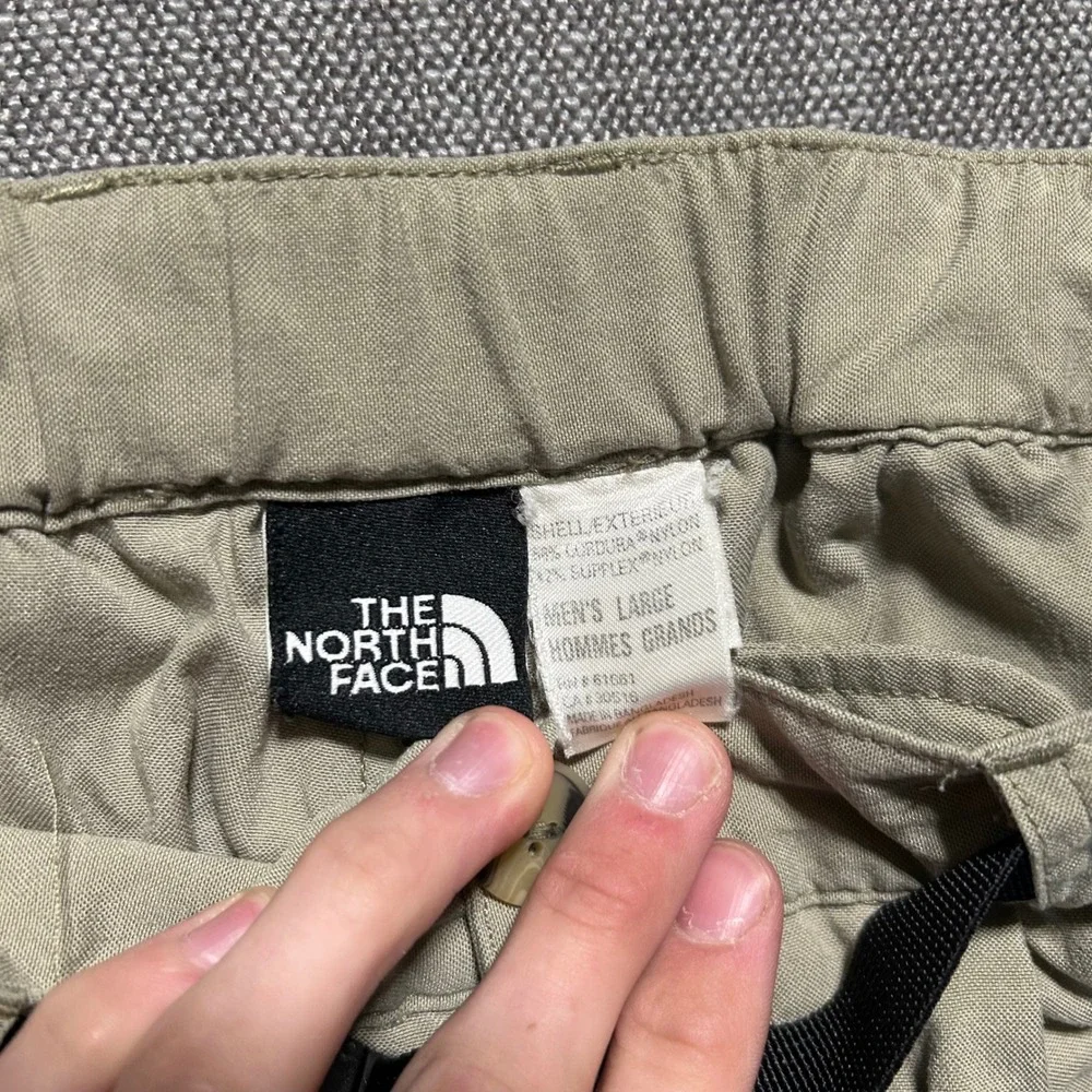 The North Face Hiking Pants Mens Large Khaki Tan Cordura Supplex Nylon Belted